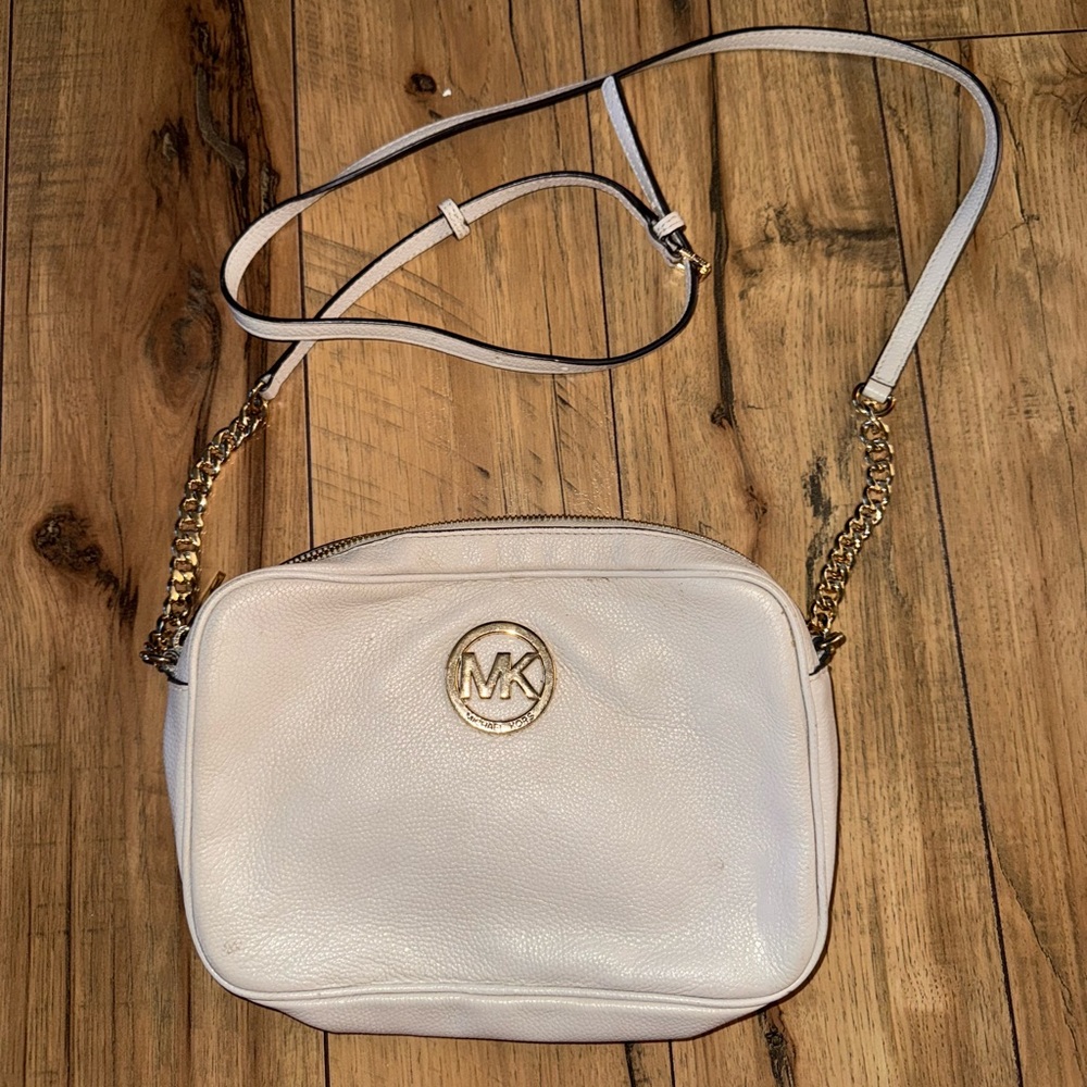 Cream Michael Kors purse